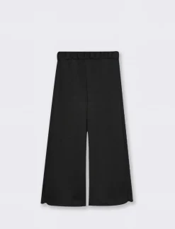 Piazza Italia Pantalone ampio da bambina,tessuto bioelastico in cotone con culotte - Nero Online