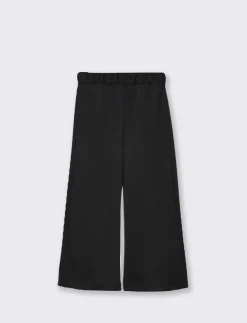 Piazza Italia Pantalone ampio da bambina,tessuto bioelastico in cotone con culotte - Nero Online