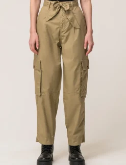 Piazza Italia Pantalone cargo loose con fusciacca in tessuto fisso - fieno Beige Best Sale