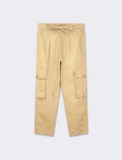 Piazza Italia Pantalone cargo loose con fusciacca in tessuto fisso - fieno Beige Best Sale