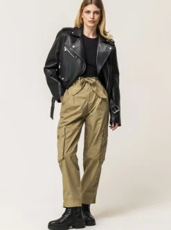 Piazza Italia Pantalone cargo loose con fusciacca in tessuto fisso - fieno Beige Best Sale