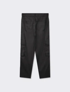 Piazza Italia Pantalone cargo loose con fusciacca in tessuto fisso - Nero Cheap