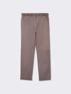 Piazza Italia Pantalone chino colorato con cintura e tessuto comfort elasticizzato, vestibilità regular - piombo Grigio Flash Sale