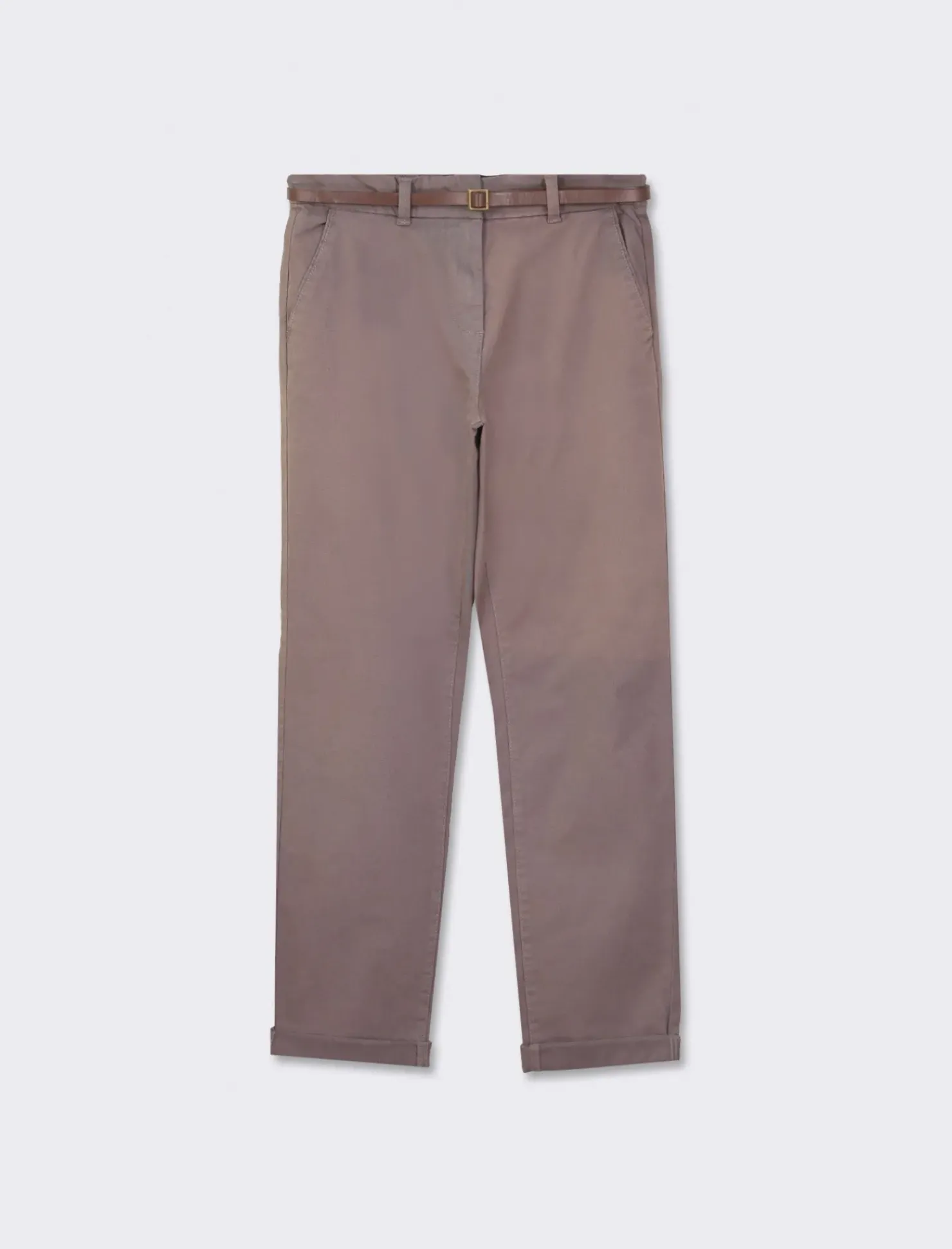 Piazza Italia Pantalone chino colorato con cintura e tessuto comfort elasticizzato, vestibilità regular - piombo Grigio Flash Sale