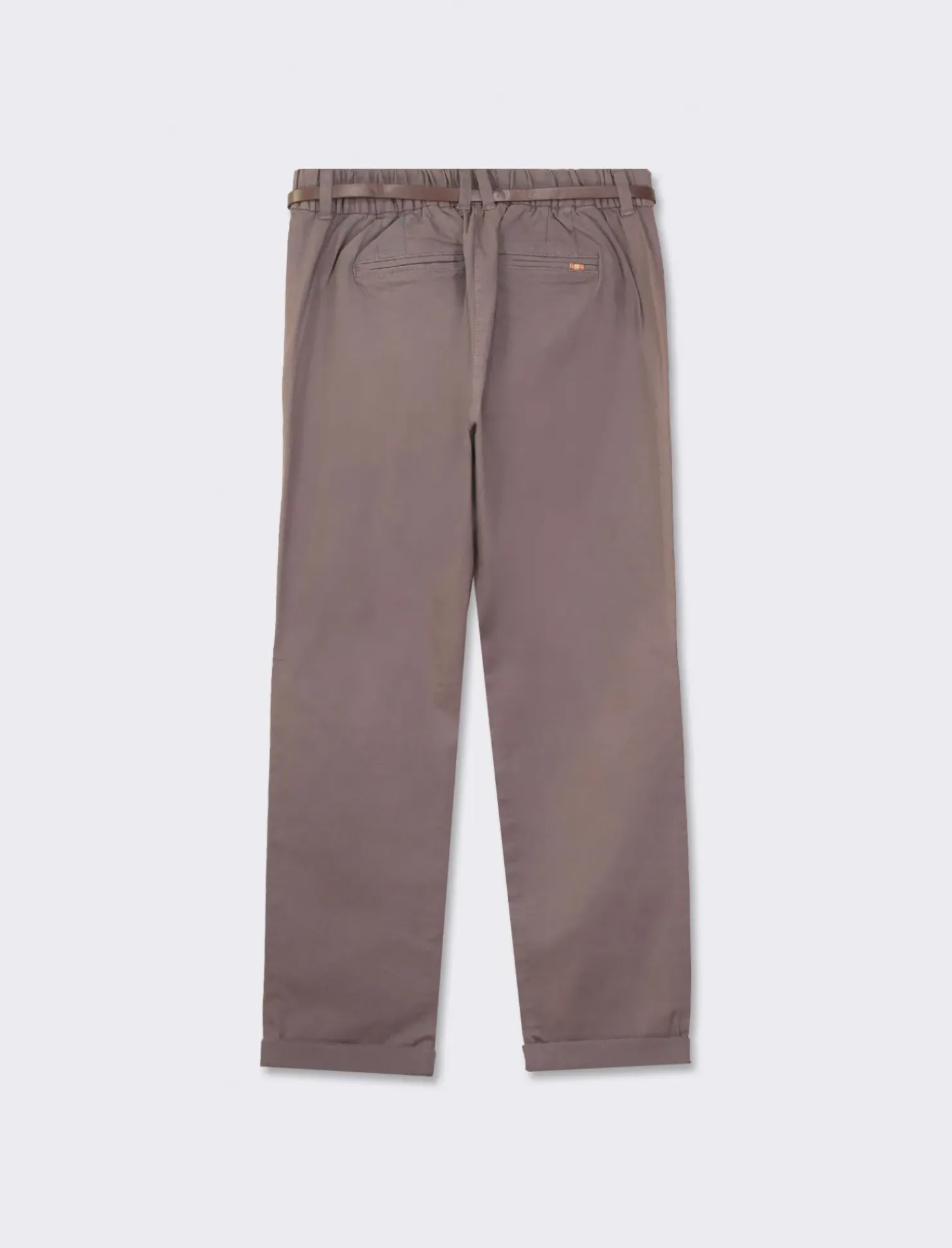 Piazza Italia Pantalone chino colorato con cintura e tessuto comfort elasticizzato, vestibilità regular - piombo Grigio Flash Sale