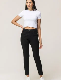 Piazza Italia Pantalone cinque tasche skinny vita regular - Nero New