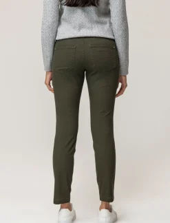 Piazza Italia Pantalone cinque tasche skinny vita regular - Ve.milit. Verde Shop