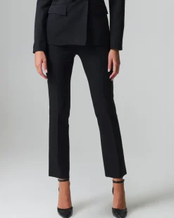 Piazza Italia Pantalone con chiusura a zip sul fianco slim fit - Nero Flash Sale