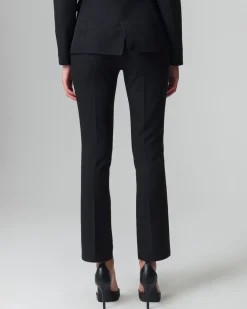 Piazza Italia Pantalone con chiusura a zip sul fianco slim fit - Nero Flash Sale