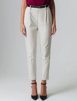 Piazza Italia Pantalone con cintura e tasche americane - burro Bianco Best