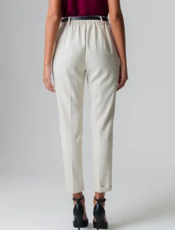 Piazza Italia Pantalone con cintura e tasche americane - burro Bianco Best