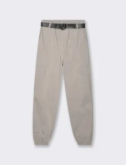Piazza Italia Pantalone con cintura ed elasticon in vita modello cargo  - Beige New