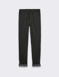 Piazza Italia Pantalone con elastico in vita e tasche americane - Nero Cheap