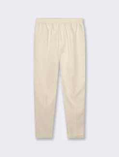 Piazza Italia Pantalone con elastico in vita sul retro con risvolto sulla caviglia - gesso Bianco Clearance