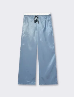 Piazza Italia Pantalone con inserti in vita e tasche all'americana - Denim Blu Discount