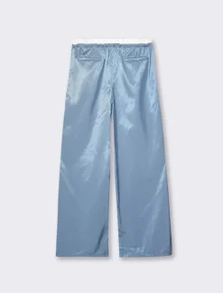 Piazza Italia Pantalone con inserti in vita e tasche all'americana - Denim Blu Discount