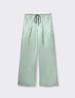 Piazza Italia Pantalone con inserti in vita e tasche all'americana - acqua Verde Fashion