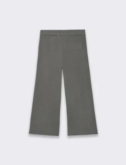 Piazza Italia Pantalone da bambina vestibilità ampia con orlo a taglio vivo in vita e al fondo - Grigio Hot