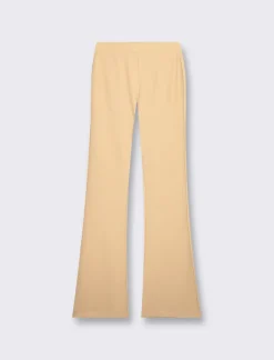 Piazza Italia Pantalone flare in tessuto scuba con elastico in vita - Cammello Beige Best