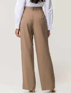 Piazza Italia Pantalone fromale modello a palazzo in tessuto fluido - castoro Grigio Fashion