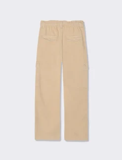 Piazza Italia Pantalone in cotone con tasche stile cargo e gamba ampia - Beige Discount