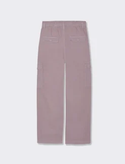Piazza Italia Pantalone in cotone con tasche stile cargo e gamba ampia - Rosa Fashion