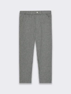 Piazza Italia Pantalone in felpa stampata, modello classico con bottone frontale e applicazione metallica - Grigio New