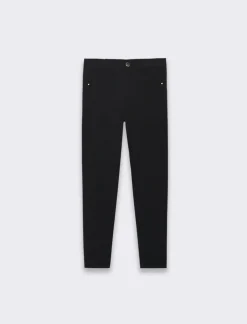 Piazza Italia Pantalone in french terry elastico - Nero Outlet