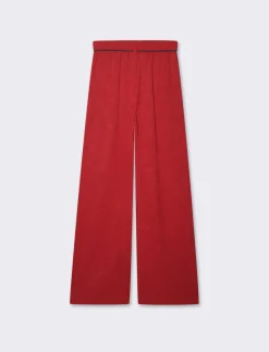Piazza Italia Pantalone in maglia con cinturino - Rosso Best