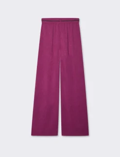 Piazza Italia Pantalone in maglia con cinturino - Magenta Fuxia New