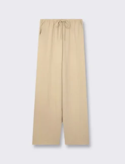 Piazza Italia Pantalone in tessuto fluido con elastico e coulisse in vita vestibilità straight - Beige corda Marrone Cheap
