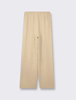 Piazza Italia Pantalone in tessuto fluido con elastico e coulisse in vita vestibilità straight - Beige corda Marrone Cheap