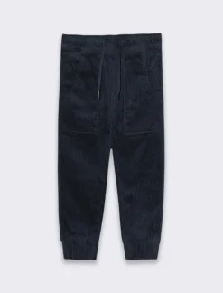 Piazza Italia Pantalone in velluto con coulisse - Blu Cheap