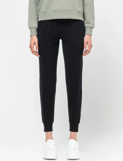 Piazza Italia Pantalone jogger con bustino in tessuto jersey - Nero Cheap