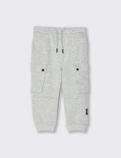 Piazza Italia Pantalone modello jogger in felpa, con coulisse e costina - Grigio mel. Online