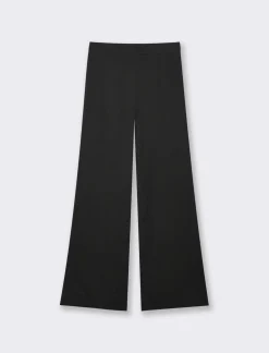 Piazza Italia Pantalone palazzo con chiusura con zip e bottoni. tasche americane sui fianchi - Nero Flash Sale