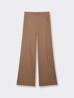 Piazza Italia Pantalone palazzo con chiusura con zip e bottoni. tasche americane sui fianchi - Cammello Beige Best