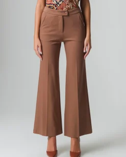 Piazza Italia Pantalone palazzo con chiusura con zip e bottoni. tasche americane sui fianchi - Cammello Beige Best