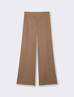 Piazza Italia Pantalone palazzo con chiusura con zip e bottoni. tasche americane sui fianchi - Cammello Beige Best