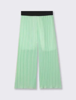 Piazza Italia Pantalone plisse' ampio da bambina - Verde Best