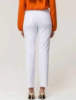 Piazza Italia Pantalone skinny cinque tasche high waist gamba dritta - Bianco Best Sale