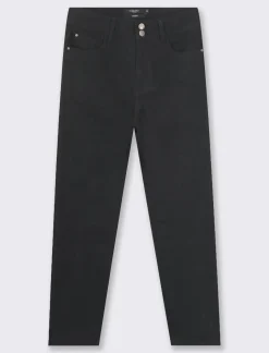 Piazza Italia Pantalone skinny colorato vita alta crop e bustino - Nero Cheap