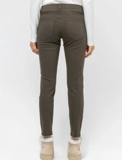 Piazza Italia Pantalone skinny vita alta - Ve.milit. Verde Discount