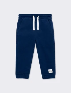 Piazza Italia Pantalone sportivo in felpa, con sotina al fondo e coulisse in vita, disponibile in 3 varianti color - Blu New