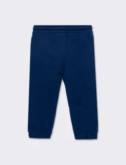 Piazza Italia Pantalone sportivo in felpa, con sotina al fondo e coulisse in vita, disponibile in 3 varianti color - Blu New