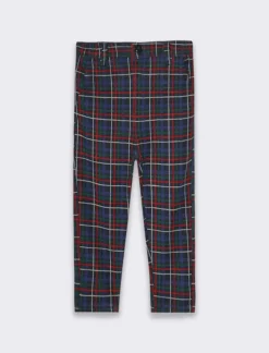 Piazza Italia Pantalone stampato, in punto milano, modello classico - Fantasia Multicolore Clearance