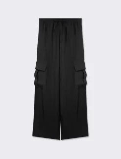 Piazza Italia Pantalone straight modello jogger con vita elastica regolabile e tasconi applicati - Nero Discount