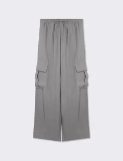 Piazza Italia Pantalone straight modello jogger con vita elastica regolabile e tasconi applicati - piombo Grigio Outlet