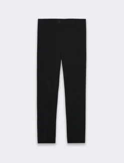 Piazza Italia Pantalone tessuto elastico con vestibilità slim - Nero Shop