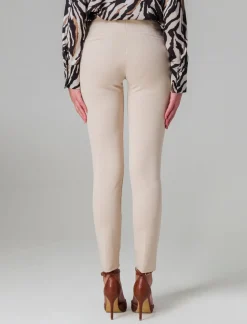 Piazza Italia Pantalone tessuto elastico con vestibilità slim - burro Bianco Clearance